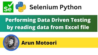 Performing Data Driven Testing by reading data from Excel file (Selenium Python)