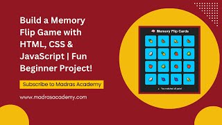 🧠🎮 Build a Memory Flip Game with HTML, CSS & JavaScript | Fun Beginner Project! 💡🕹️