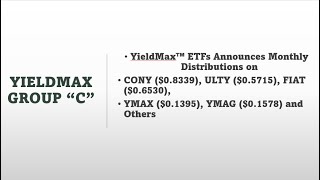 Yield Max Group  (C ) Distribution Announcement 📈V37 | 01.07.25