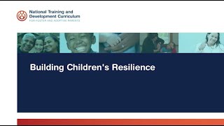 NTDC Right-Time Training – Building Children’s Resilience
