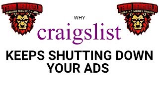 Why Craigslist Keeps Shutting Down Your Ads