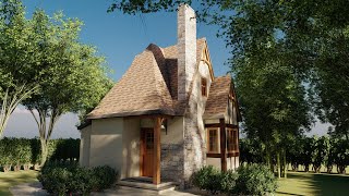 Tiny House Tudor Cottage 3D Design Animated Tour, AVAILABLE LAYOUT