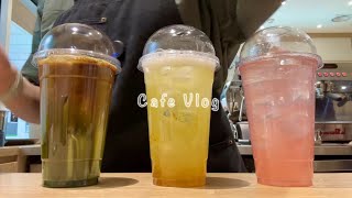 Cafe Vlog | ✨🧊Korean Café with Unique Square Ice Cubes🧊