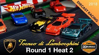 Round 1 Heat 2 - Tournament of Lamborghini | Hot Wheels Diecast Racing