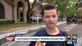 Lightning might have sparked Tempe house fire