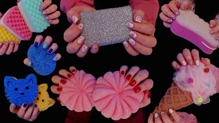 ASMR best sponges compilation for tingles - squishing, scratching \u0026 more (no talking)