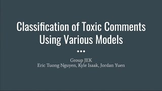 Toxic Comment Classifier Using Naive Bayes and LSTM