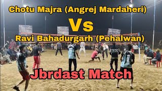 Chotu Majra (Angrej Mardaheri) Vs Ravi Bahadurgarh (Pehalwan) at Kadrabad Volleyball Tournament