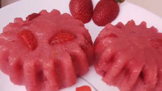 Strawberry Kesari - No Ghee or Oil