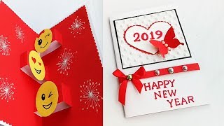 How to make new year pop up card/Handmade New Year Card Idea...