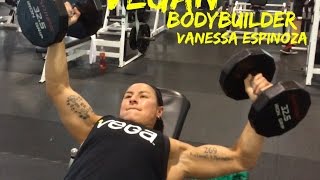 Chest work out with Vegan Bodybuilder Vanessa Espinoza