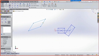How to use rectangle command in SolidWorks works (T-10)