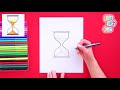 how to draw an hour glass