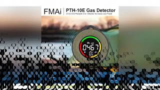 K5 PTH-10E mini detector de monóxido de carbono co co2 qualidade do ar monitor portátil hd tela led