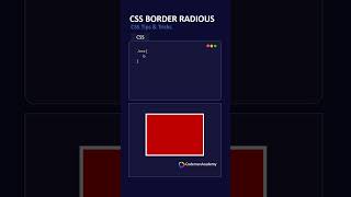 🚀 learn CSS Border radius in 30 sec | html css tutorial