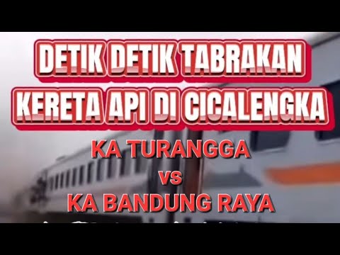 🔴 DETIK DETIK TABRAKAN KA TURANGGA Vs KA BANDUNG RAYA Di Jalur Tunggal ...