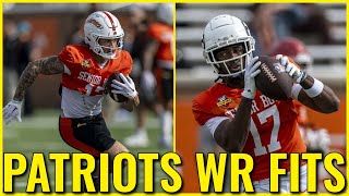 Evan Lazar shares his best WIDE RECEIVER draft fits for the Patriots from the 2025 Senior Bowl