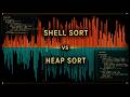The Ultimate Algorithm Race: Shell Sort vs Heap Sort | Slow Sorting ASMR