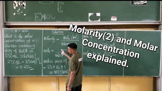 MOLARITY AND MOLAR CONCENTRATION (CHEMISTRY) - Definition, Formula Derivation, Question And Solution