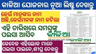 କାଳିଆ ଯୋଜନାରେ ଥିବା ନୂଆ ଲିଷ୍ଟରେ କେଉଁମାନେ ପଇସା ପାଇବେ ,କେଉଁମାନେ କଟିଲେ | Kalia Yojana