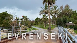 Side EVRENSEKI Promenade (REGEN). Strand. Meer. Türkei im Winter 2024 #side #türkei