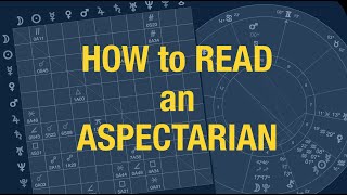 How to Read an ASPECTARIAN - for Aspiring Astrologers ⭐️