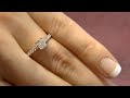 pr1077 0.75 carat radiant cut side stone diamond engagement ring