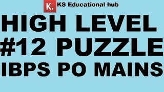 IBPS PO MAINS HIGH LEVEL PUZZLE #12 || High Level Puzzle for Banking Exams