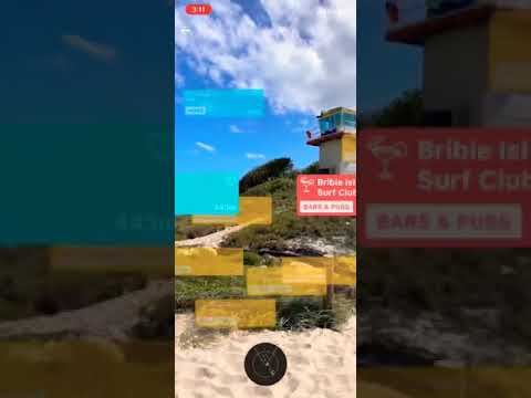 Virtlo – Augmented Reality Offline Travel App for iPhone in Bribie Island, Australia