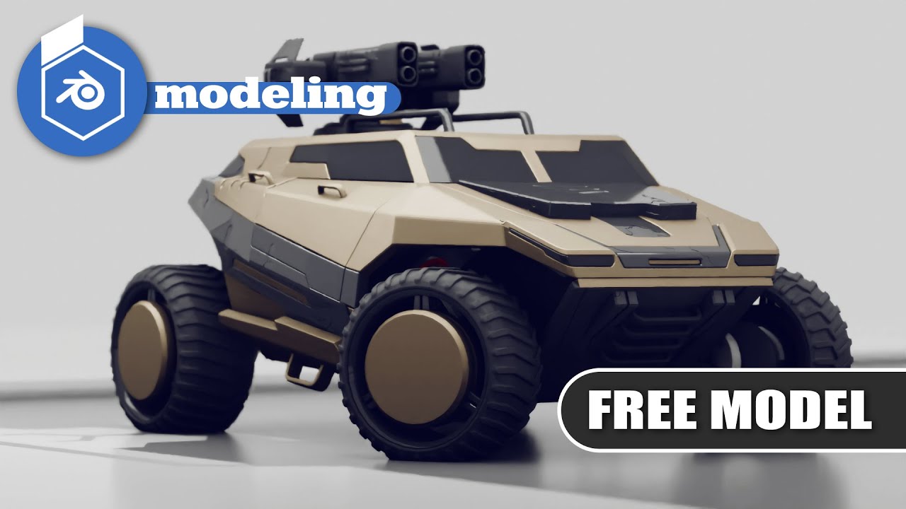 Blender Military Vehicle Modeling Tutorial Free Download - YouTube