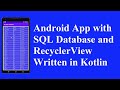 Android sql database in Kotlin