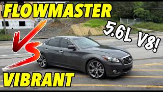 Infiniti Q70/M56 S 5.6L V8: Flowmaster Outlaws Vs Vibrant Bottle Resonators!