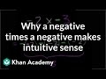 Why a negative times a negative makes intuitive sense | Pre-Algebra | Khan Academy