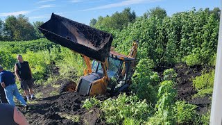 Heavy Equipment Recovery!! Case 580 Backhoe In Trouble!!