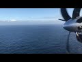 spectacular approach into sumburgh loganair saab 2000 runway 33