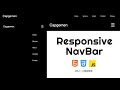 Build Responsive Navigation Bar HTML CSS JavaScript