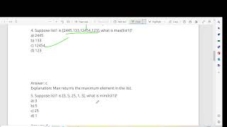 Top 10 Python MCQ on Lists | #10