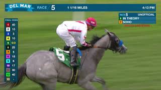 In Theory wins race 5 at Del Mar 7/20/24.