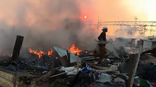 Johannesburg neighbourhood devastated by fire