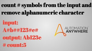 #Interview question, count and Filter Alphanumeric Characters from Input String