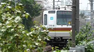 東京メトロ7000系東急東横線特急 自由が丘駅付近通過