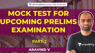 Mock Test For Upcoming Prelims | Part-2 | Crack UPSC CSE/IAS | Aravind V