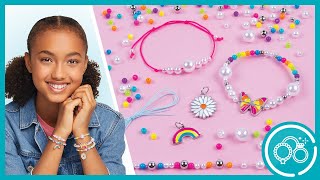 Create 5 colorful DIY bracelets with the Rainbow Treasure Bracelet Kit