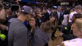 Riley Curry Celebrates Win with Father Stephen Curry