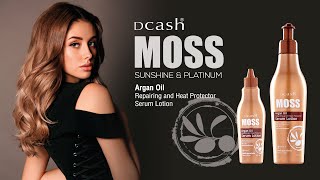 Dcash Moss Sunshine\u0026Platinum Argan oil ปกป้องผมแห้งเสียชี้ฟูจากความร้อนและมลภาวะ