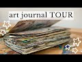 ART JOURNAL FLIP-THROUGH - Tour of my Moleskine Mixed-media sketchbook