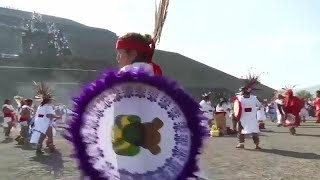 Watch: Pilgrims celebrate spring equinox on Mexico's towering pyramid