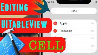 Rearrange / Delete UITableViewCell (Swift 4.1 / Xcode 9.3)