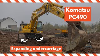 Brand new Komatsu PC 490 from Schilling with an unusual undercarriage