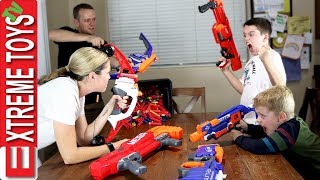 Kids and Parents Round 3! Ethan and Cole Wild Nerf Battle.